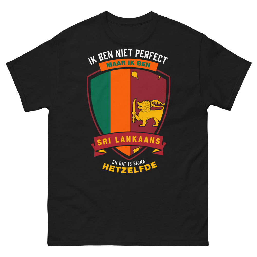 Sri Lanka Marineblau T-Shirt - Ik ben niet perfect maar ik ben Sri Lankaans