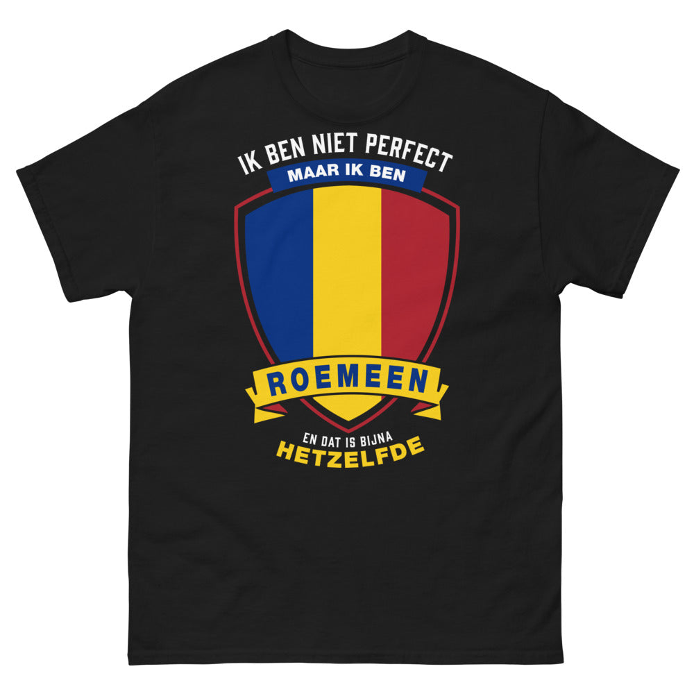 T-shirt Roumanie noir - Fast perfekt, aber ich bin Rumäne
