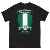 Thumbnail for T-shirt Nigeria schwarz - Ik ben niet perfect maar ik ben Nigeriaan
