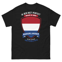Thumbnail for T-shirt Niederlande schwarz - Ik ben niet perfect maar ik ben Nederlander