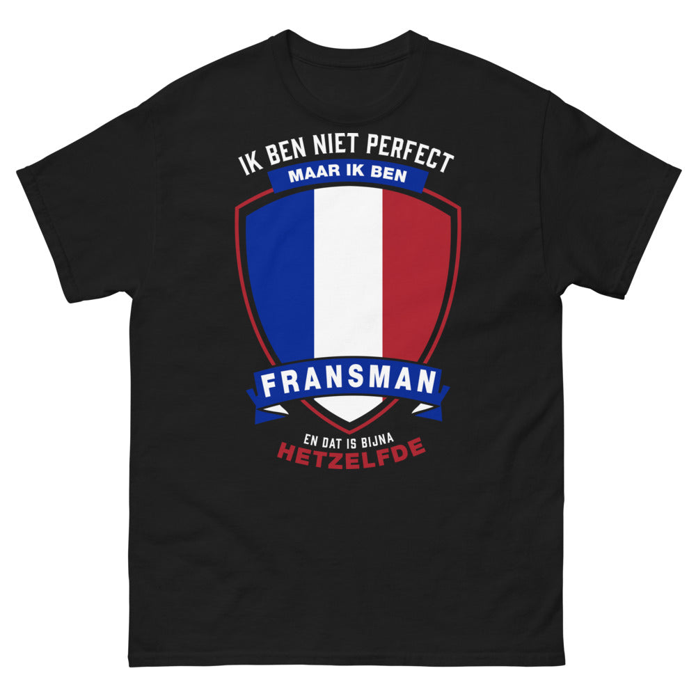 T-Shirt François Humor Schwarz - Humor über französische Herkunft
