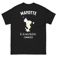 Thumbnail for T-shirt Mayotte noir face - Là où mon histoire commence