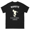 T-shirt Mayotte noir face - Là où mon histoire commence
