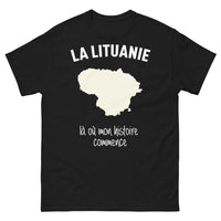 Thumbnail for T-shirt La Lituanie noir - mon histoire commence