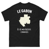 T-shirt Gabon noir - héritage et humour