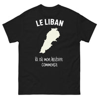Thumbnail for T-shirt Libanais noir - là où mon histoire commence