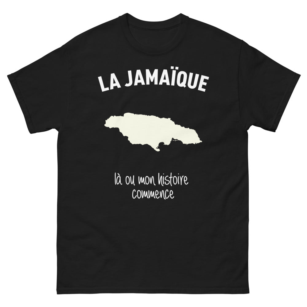 T-shirt Jamaïque noir - Là où mon histoire commence