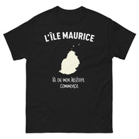 Thumbnail for T-shirt Île Maurice noir - Là où mon histoire commence
