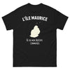 T-shirt Île Maurice noir - Là où mon histoire commence