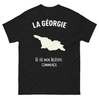Thumbnail for T-shirt Géorgie noir - Là où mon histoire commence