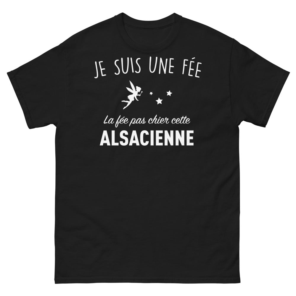 T-shirt Alsacienne noir - humour piquant et magie