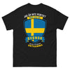 T-shirt Suédois noir - clin d'œil nordique