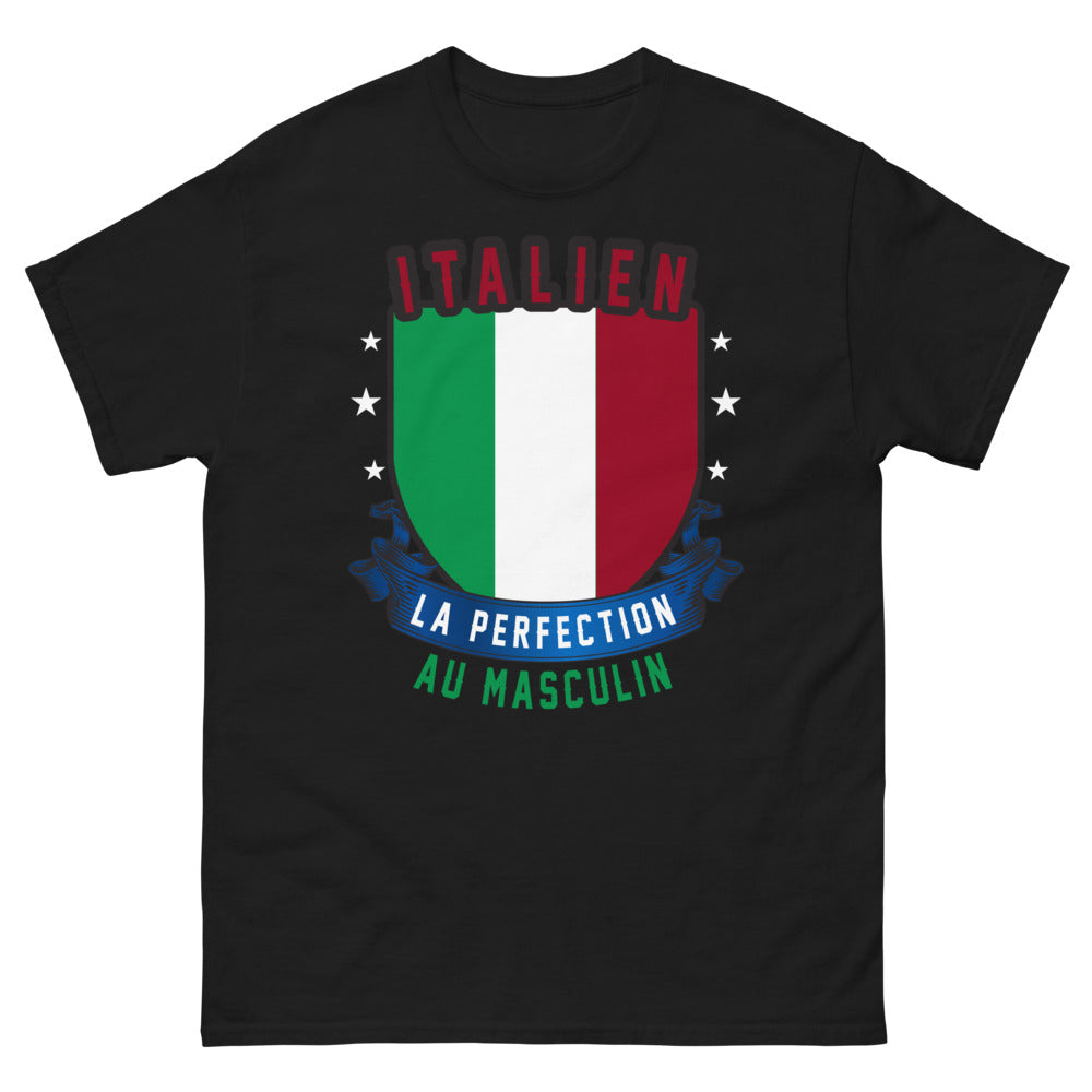 T-shirt Italie noir face - dolce vita et fierté italienne