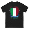 T-shirt Italie noir face - dolce vita et fierté italienne