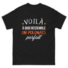 T-shirt Polonais noir face - Voilà à quoi ressemble un Polonais parfait