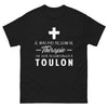 T-shirt Toulon noir face - je n'ai pas besoin de thérapie