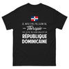 T-shirt République Dominicaine noir - pas de thérapie nécessaire
