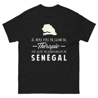 Thumbnail for T-shirt Sénégal noir - Je n'ai pas besoin de thérapie