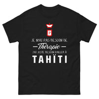 Thumbnail for T-shirt Tahiti noir - rêve sous les cocotiers et liberté