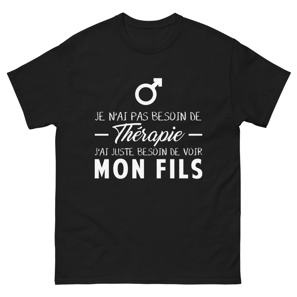T-shirt famille noir - amour filial