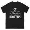 T-shirt famille noir - amour filial