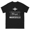 T-shirt Marseille noir - je n'ai pas besoin d'une thérapie