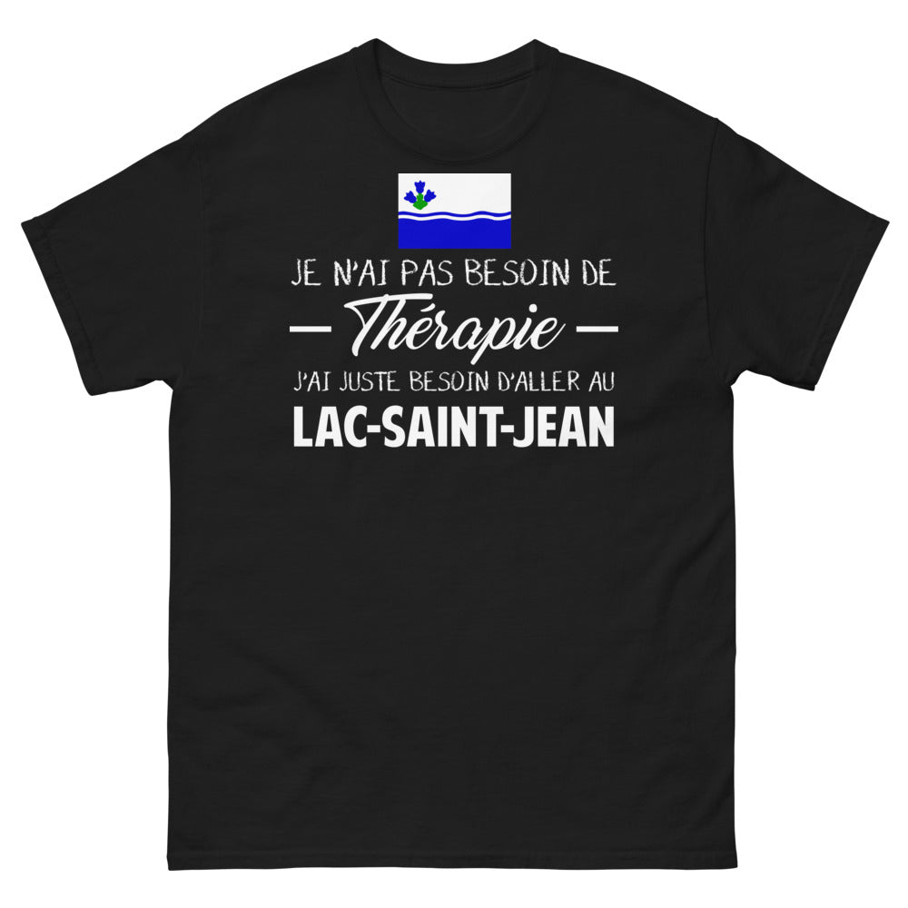 T-shirt Lac Saint-Jean noir - humour et fierté locale