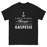 Thumbnail for T-shirt Gaspésie noir - Je n’ai pas besoin de thérapie