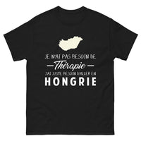 Thumbnail for T-shirt Hongrie noir face - Pas besoin de thérapie