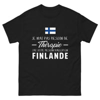 Thumbnail for T-shirt Finlande noir - je n'ai pas besoin de thérapie