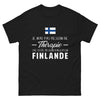 T-shirt Finlande noir - je n'ai pas besoin de thérapie