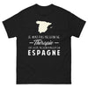 T-shirt Espagne noir - Pas besoin de thérapie, juste d'Espagne