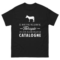 Thumbnail for T-shirt Catalogne noir - Pas besoin de thérapie