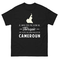 Thumbnail for T-shirt Cameroun noir - Je n'ai pas besoin de thérapie
