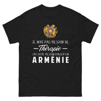 Thumbnail for T-shirt Arménie noir - Pas besoin de thérapie