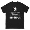 T-shirt Belgique noir - pas besoin de thérapie