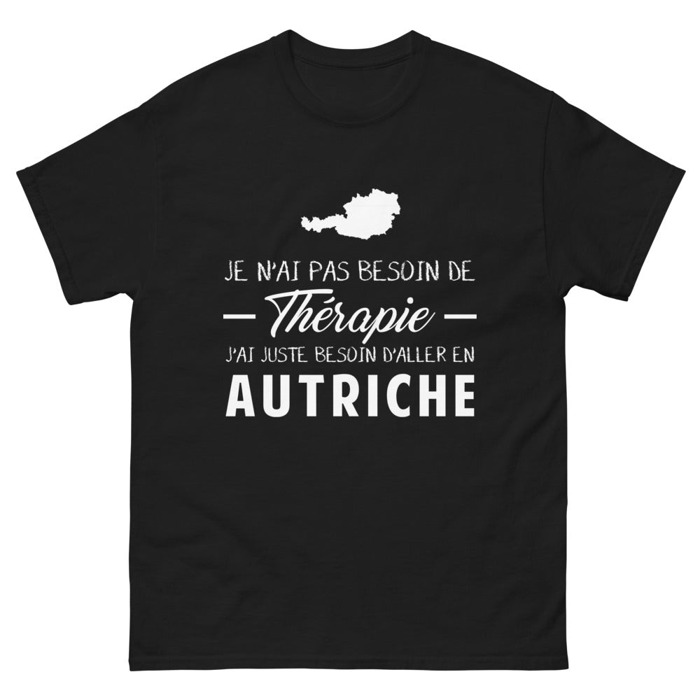 T-shirt Autriche noir - Pas besoin de thérapie