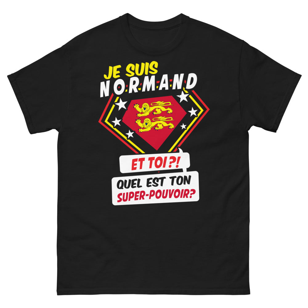 T-shirt Normand noir - quel est ton super pouvoir