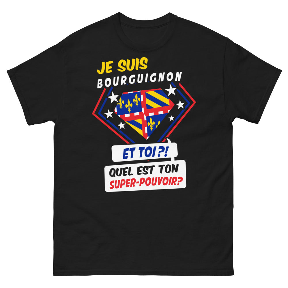 T-shirt Bourguignon noir - quel est ton super pouvoir