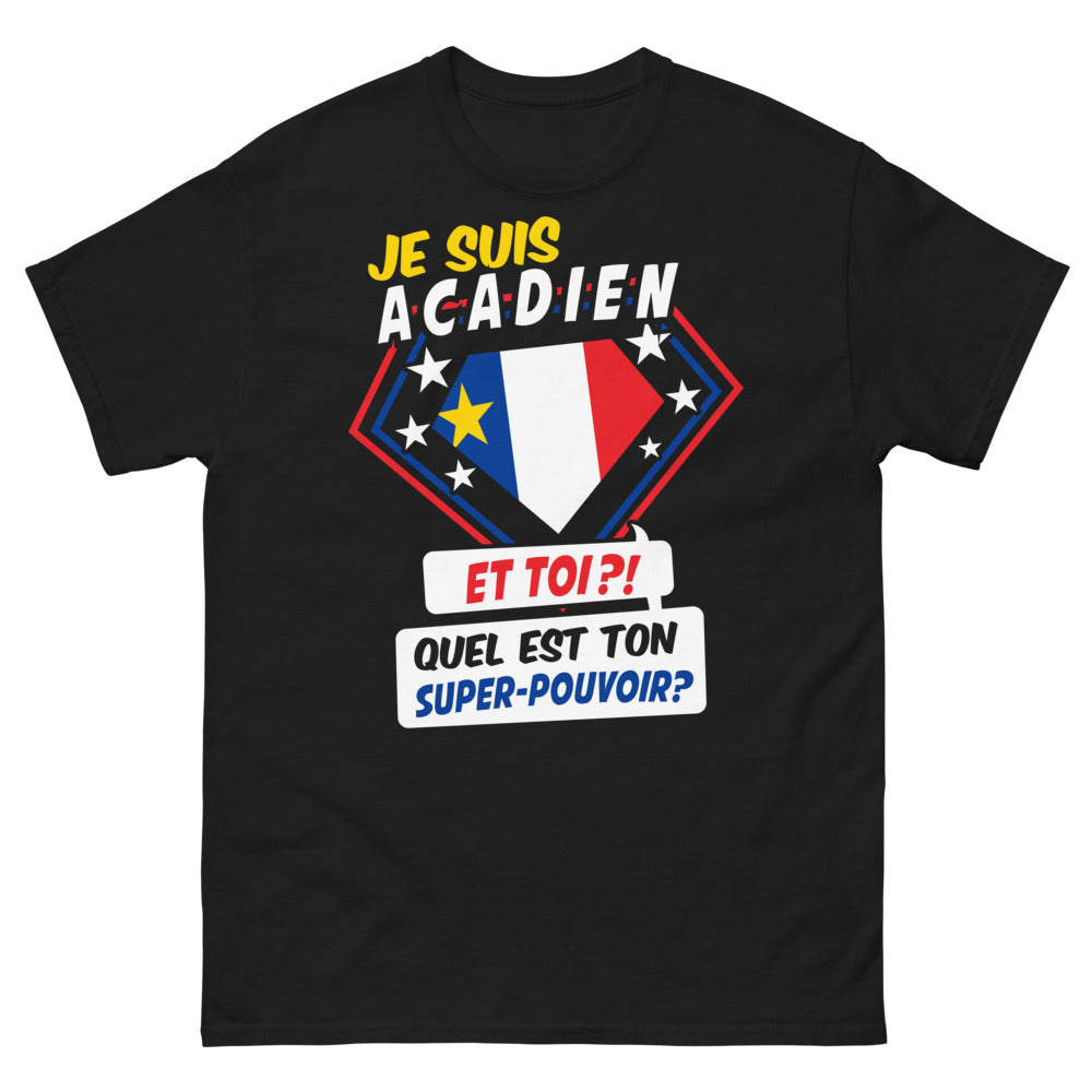 T-shirt Acadien noir - Je suis Acadien