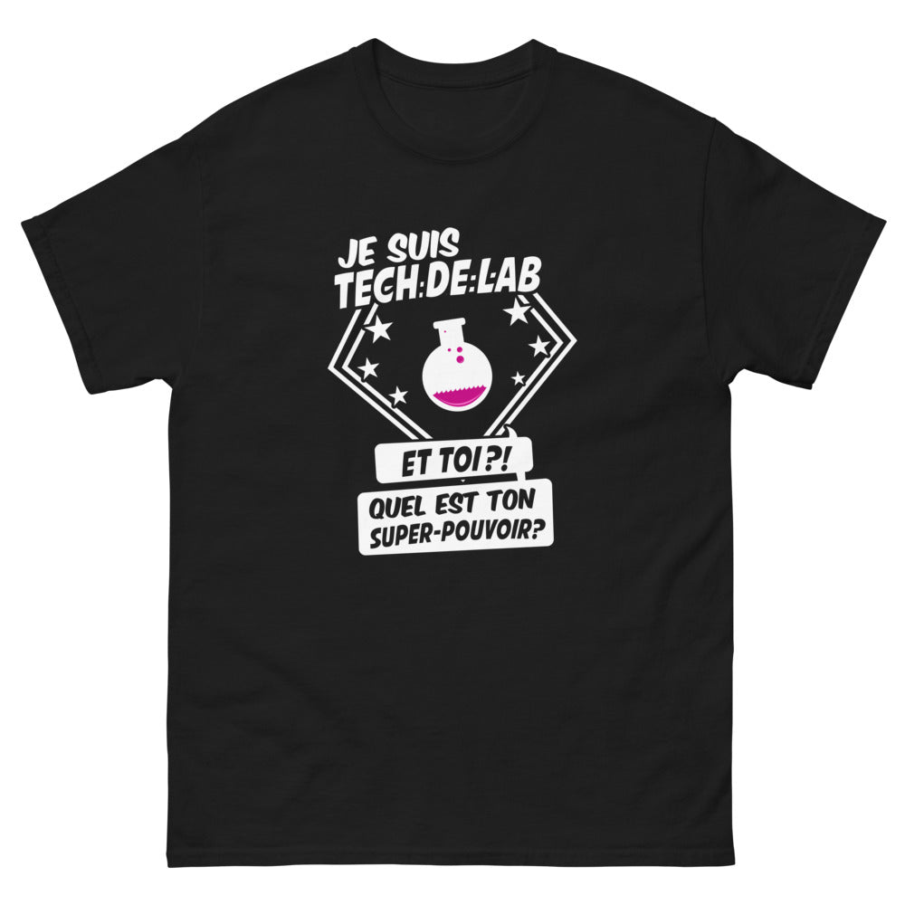 T-shirt Tech de Lab noir - super pouvoirs labo