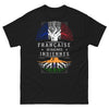 T-shirt Française de Racines Indiennes noir - fusion et nostalgie