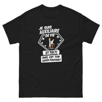 Thumbnail for T-shirt auxiliaires de vie noir - super pouvoir du quotidien