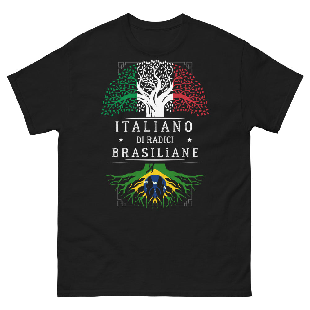 T-Shirt Radici Brasiliane Italiane nera - radici brasiliane