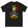 T-shirt Wallonie noir - Belge de racines wallonnes