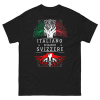 Thumbnail for T-shirt radici svizzere nero - spirito montano e origini