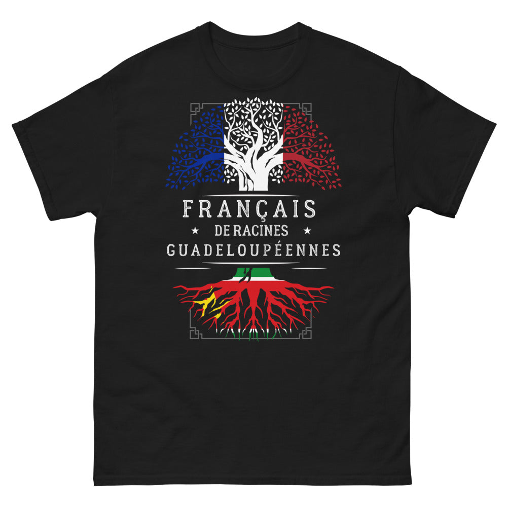 T-shirt Guadeloupe noir - racines guadeloupéennes