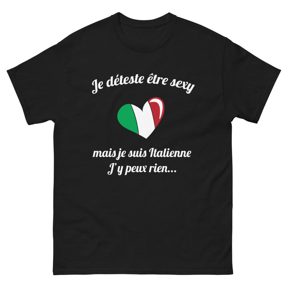 T-shirt Italie noir - Je déteste être sexy
