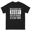 T-shirt rugby Bretagne noir - météo week-end et 3e mi-temps