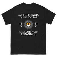 Thumbnail for T-shirt Portugais noir - Un Portugais qui ne boit pas